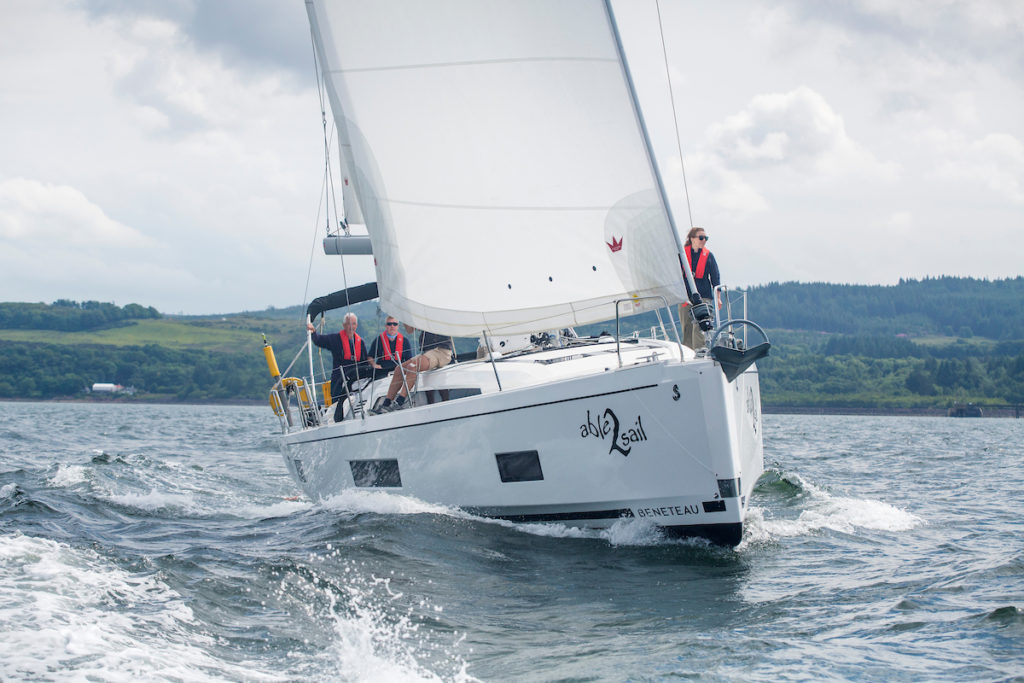 able2sail yacht sailing in the Clyde